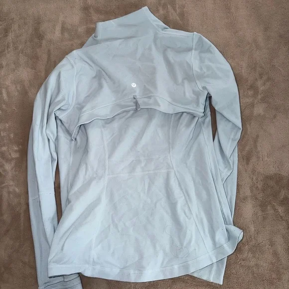 lululemon athletica Soft Gray Leather Jacket - Picture 2 of 2